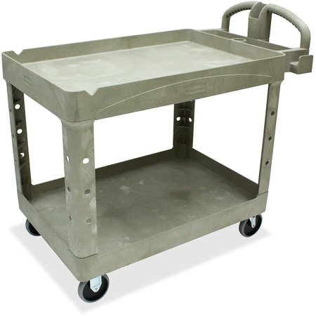 RUBBERMAID COMMERCIAL Plastic Two Shelf Service Cart, 2 Shelves, 500 lb RCP452088BG